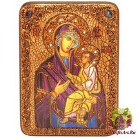 Подарочная икона Божией матери &quot;Скоропослушница&quot; на мореном дубе