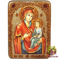 Подарочная икона Божией матери &quot;Скоропослушница&quot; на мореном дубе