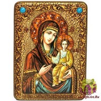 Подарочная икона Божией Матери «Одигитрия Смоленская» на мореном дубе