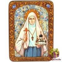 Подарочная икона &quot;Святая преподобномученица великая княгиня Елисавета&quot; на мореном дубе