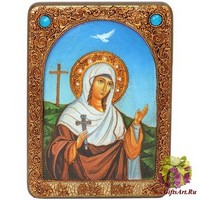 Подарочная икона &quot;Святая мученица Иулия (Юлия) Карфагенская&quot; на мореном дубе