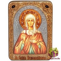 Подарочная икона &quot;Святая Емилия Кесарийская (Каппадокийская)&quot; на мореном дубе