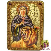 Подарочная икона &quot;Святая мученица Дария Римская&quot; на мореном дубе