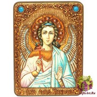 Подарочная икона &quot;Ангел Хранитель&quot; на мореном дубе