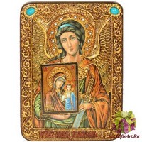 Подарочная икона &quot;Ангел Хранитель&quot; на мореном дубе