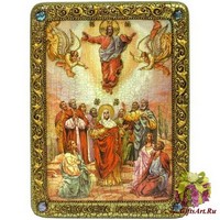 Подарочная икона &quot;Вознесение Господне&quot; на мореном дубе