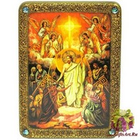 Подарочная икона &quot;Воскресение Христово&quot; на мореном дубе