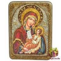 Подарочная икона &quot;Образ Божией Матери &quot;Утоли моя печали&quot; на мореном дубе
