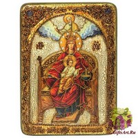 Подарочная икона &quot;Образ Божией Матери &quot;Державная&quot; на мореном дубе