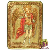 Подарочная икона &quot;Архангел Михаил&quot; на мореном дубе