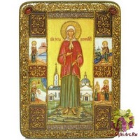 Подарочная икона &quot;Святая Блаженная Ксения Петербургская&quot; на мореном дубе