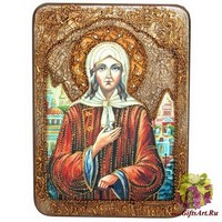 Подарочная икона &quot;Святая Блаженная Ксения Петербургская&quot; на мореном дубе