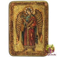 Подарочная икона &quot;Архангел Гавриил&quot; на мореном дубе