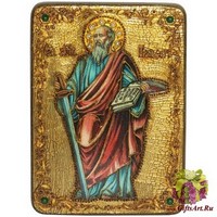 Подарочная икона &quot;Первоверховный апостол Павел&quot; на мореном дубе