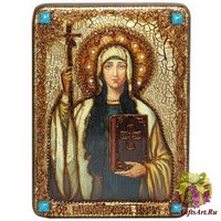 Подарочная икона &quot;Святая Равноапостольная Нина, просветительница Грузии&quot; на мореном дубе