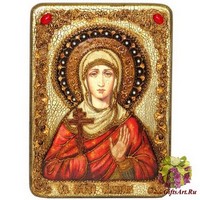 Подарочная икона &quot;Святая мученица Галина Коринфская&quot; на мореном дубе