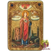 Подарочная икона &quot;Святая великомученица Варвара Илиопольская&quot; на мореном дубе