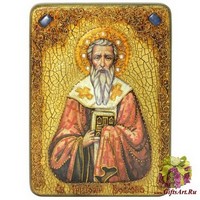 Подарочная икона &quot;Святитель Григорий Богослов&quot; на мореном дубе