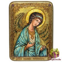 Подарочная икона &quot;Ангел Хранитель&quot; на мореном дубе