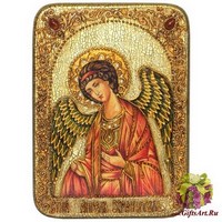 Подарочная икона &quot;Ангел Хранитель&quot; на мореном дубе
