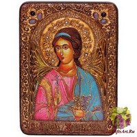 Подарочная икона &quot;Ангел Хранитель&quot; на мореном дубе