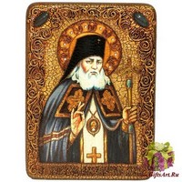 Подарочная икона &quot;Святитель Лука Симферопольский, архиепископ Крымский&quot; на мореном дубе
