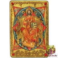 Большая икона &quot;Спас в Силах&quot; на мореном дубе