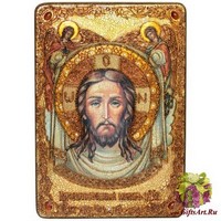 Большая подарочная икона &quot;Спас Нерукотворный&quot; на мореном дубе