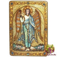 Большая подарочная икона &quot;Ангел Хранитель&quot; на мореном дубе