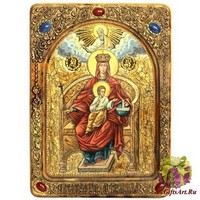 Живописная икона &quot;Образ Божией Матери &quot; Державная&quot; на кипарисе