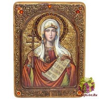 Живописная икона &quot;Святая мученица Татиана&quot; на кипарисе