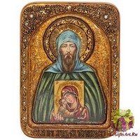 Живописная икона &quot;Благоверный великий князь Игорь&quot; на кипарисе