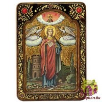 Живописная икона &quot;Святая великомученица Варвара Илиопольская&quot; на кипарисе