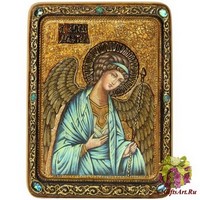 Живописная икона &quot;Ангел Хранитель&quot; на кипарисе