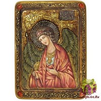 Живописная икона &quot;Ангел Хранитель&quot; на кипарисе