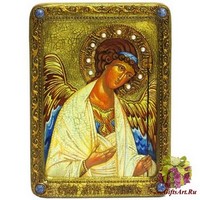 Живописная икона &quot;Ангел Хранитель&quot; на кипарисе