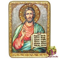 Подарочная икона &quot;Господь Вседержитель&quot; на мореном дубе