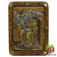 Живописная икона &quot;Святой апостол и евангелист Матфей&quot; на кипарисе