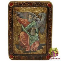 Живописная икона &quot;Святой апостол и евангелист Иоанн Богослов&quot; на кипарисе