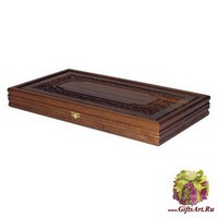 Резные нарды из массива мореного дуба