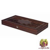 Резные нарды из массива мореного дуба