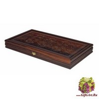 Резные нарды из массива мореного дуба