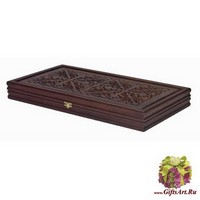 Резные нарды из массива мореного дуба