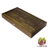 Резные нарды из массива мореного дуба