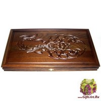 Резные нарды из массива мореного дуба &quot;Скорпион&quot;