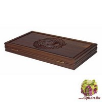 Резные нарды из массива мореного дуба &quot;СССР&quot;