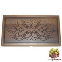 Резные нарды из массива мореного дуба &quot;Саламандра&quot;