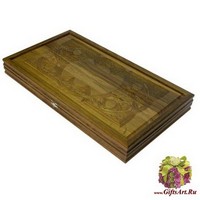 Резные нарды из массива мореного дуба