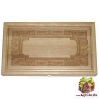 Резные нарды из массива натурального дуба с ложементом