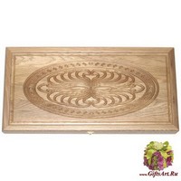 Резные нарды из массива натурального дуба